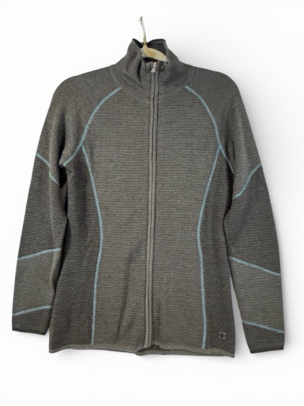 Smartwool Alamosa Merino Wool Sweater Women Sz M Gray Gorpcore Hiking Outdoor